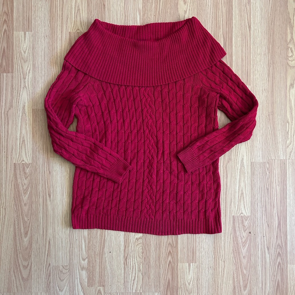 Lane Bryant Off-the-Shoulder Red Sweater